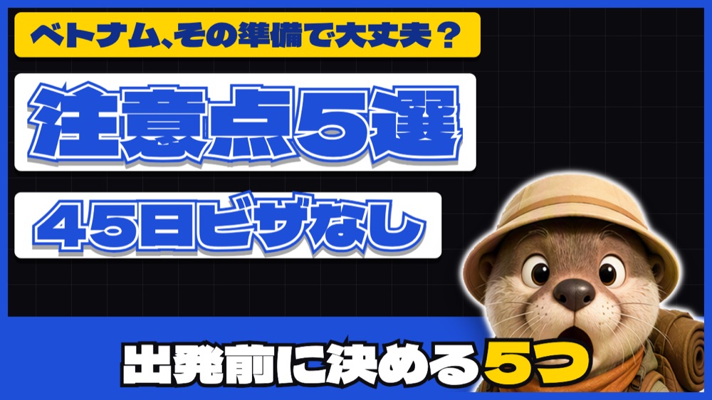 解説動画のサムネ：海外旅行5選 ベトナム編